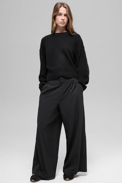 High-Waist Dreamscape Trouser (Short) - Black